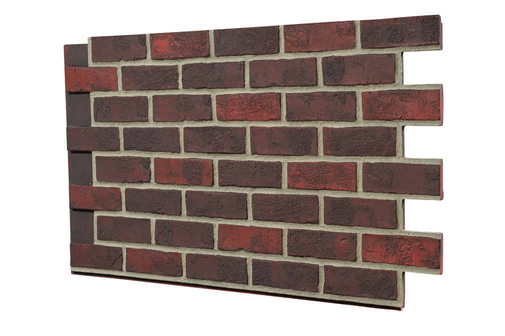 Rustic Brick Interlock - Dark Red Gray Grout